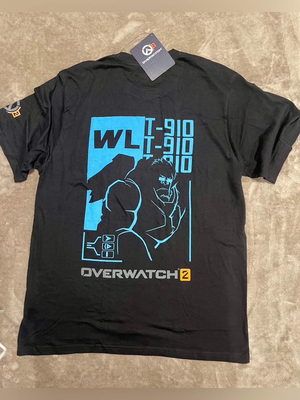 Overwatch 2 Winston Graphic Short Sleeve Tee - Black/Blue